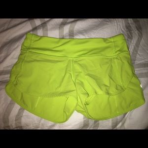 Lululemon speed shorts
